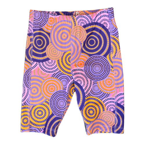 OLLY ATHLETIC PURPLE & PINK DOT PRINTED SKINS - GIRLS