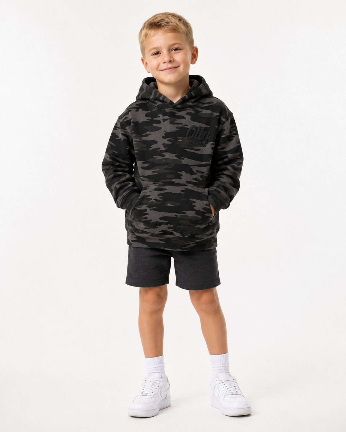 OA PUFF PRINT CAMO HOODIE - KIDS