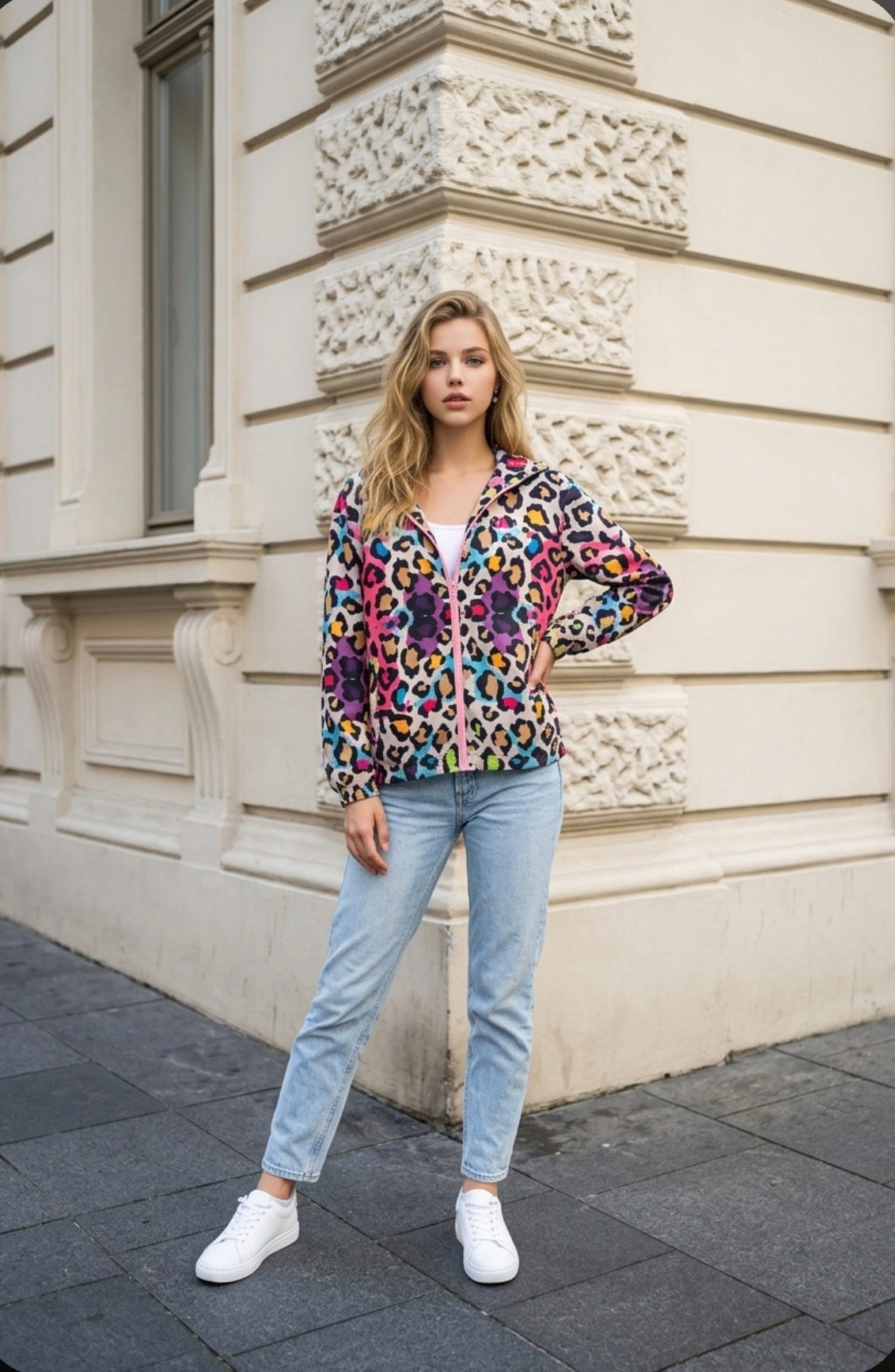 OLLY ATHLETIC SPRAY JACKET - PRINT
