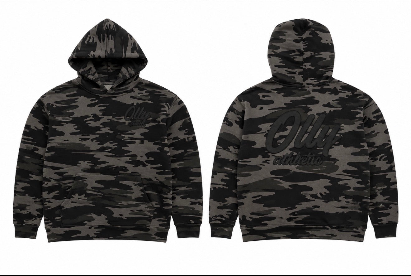 OA PUFF PRINT CAMO HOODIE - ADULTS